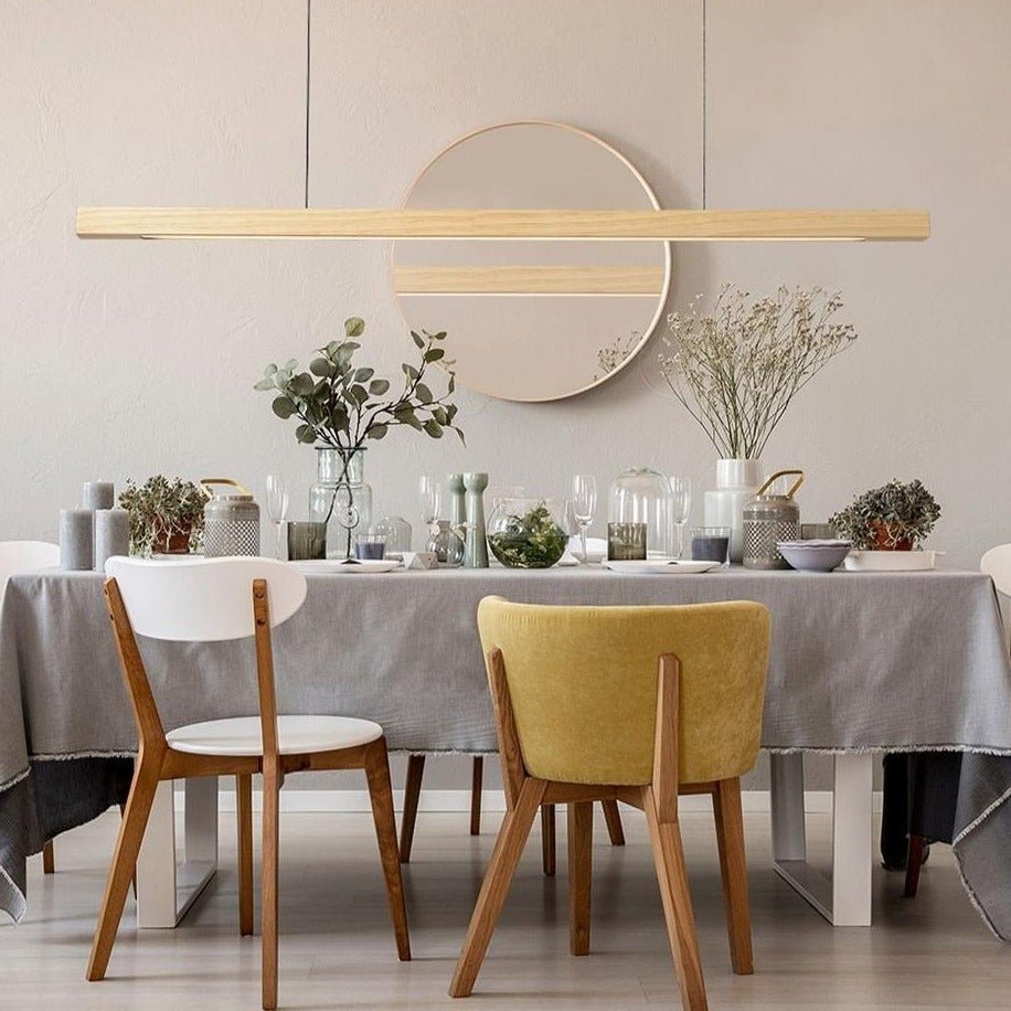 Luminária Suspensa de Madeira LED NovaLine Lighting com Altura Ajustável e LED de Baixo Consumo Energético