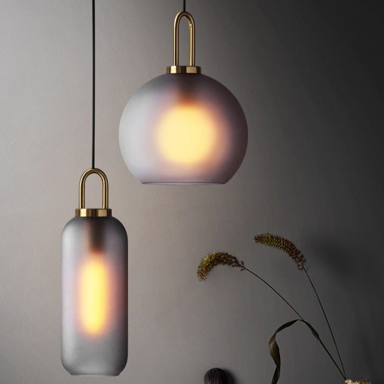 Lustră suspendată Nova Glass Stone pentru spații moderne de luat masa și living ambientale