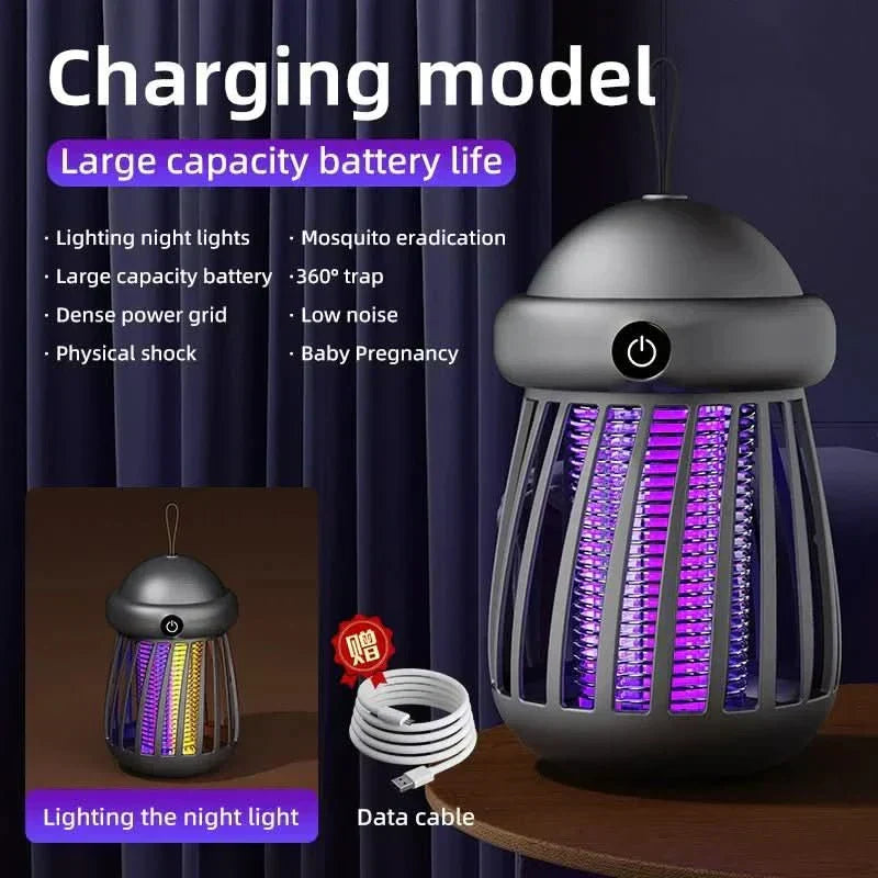Lámpara Mata Mosquitos QuietGuard con Luz UV para Uso Interior y Exterior