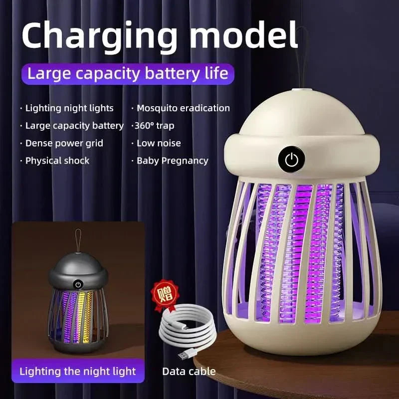 Lámpara Mata Mosquitos QuietGuard con Luz UV para Uso Interior y Exterior