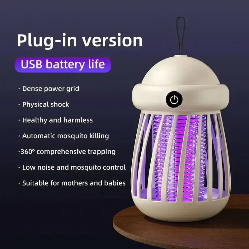 Lámpara Mata Mosquitos QuietGuard con Luz UV para Uso Interior y Exterior