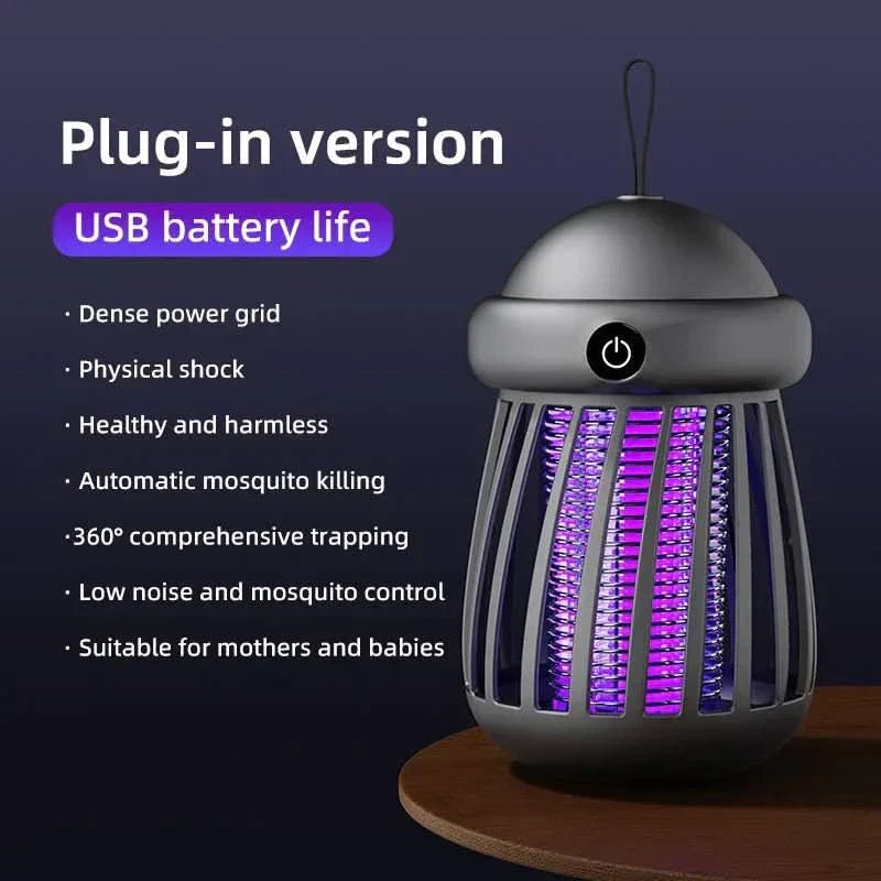 Lámpara Mata Mosquitos QuietGuard con Luz UV para Uso Interior y Exterior