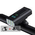 NovaGlide X 5000 Lumen Fahrradlicht mit 12 LEDs und USB Typ-C wiederaufladbarem Akku