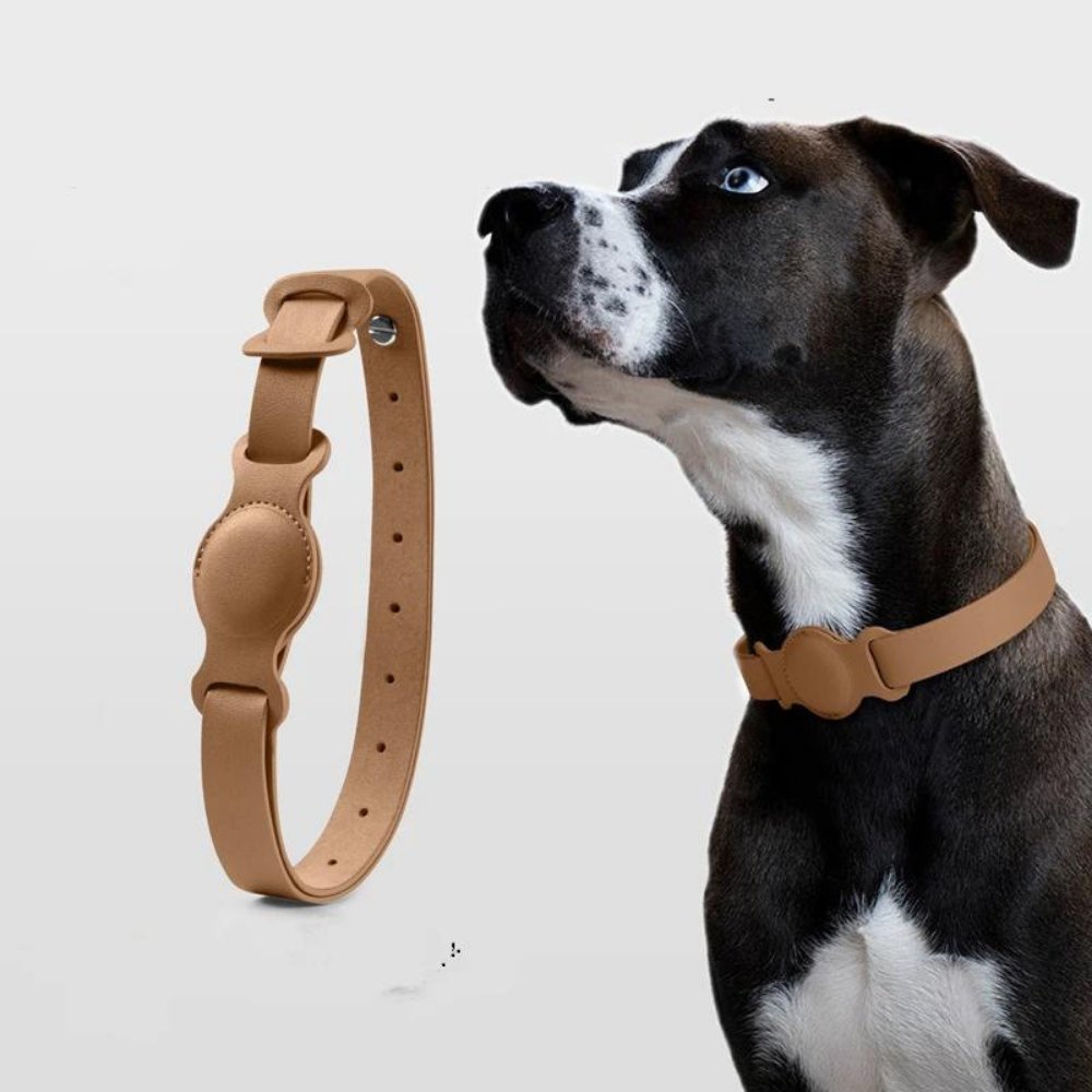LuxeLeather AirTag Collar For Pets And Canines Classic Leather