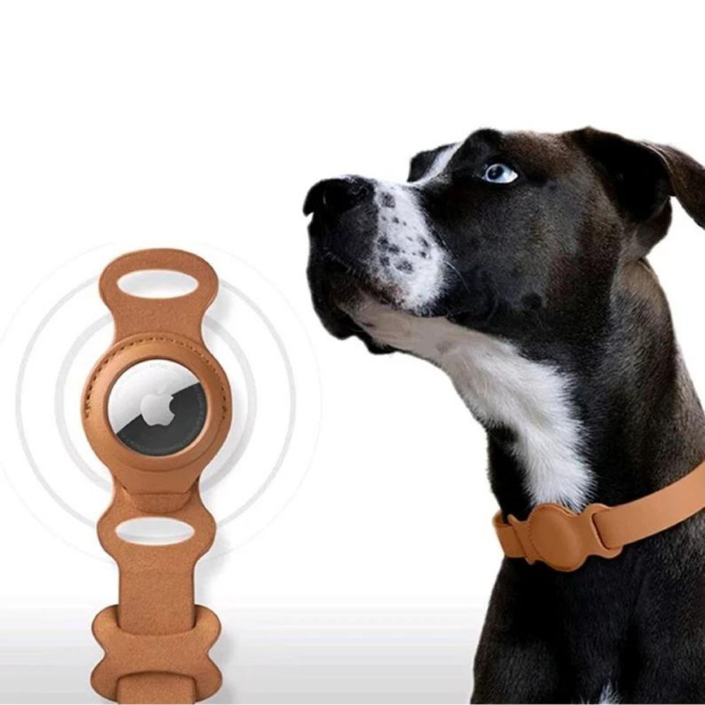 LuxeLeather AirTag Collar For Pets And Canines Classic Leather