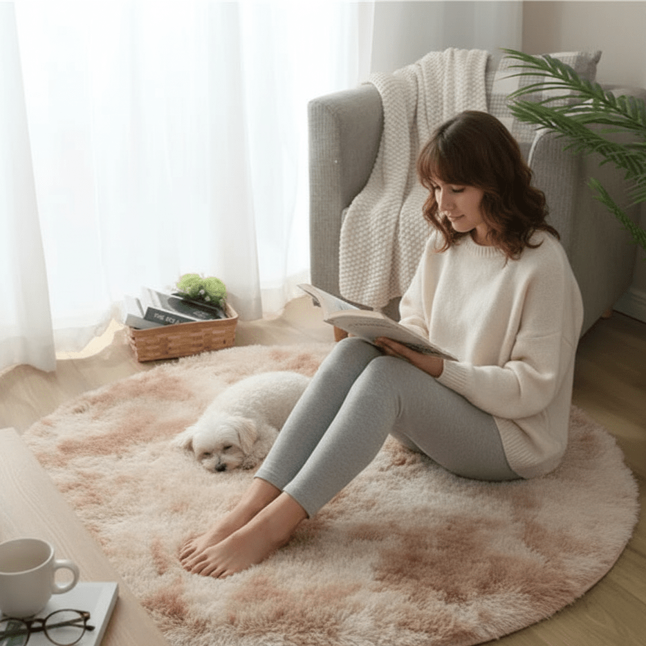 Tappeto rotondo soffice Velvéri Luxe FluffyMat per un arredamento accogliente della casa