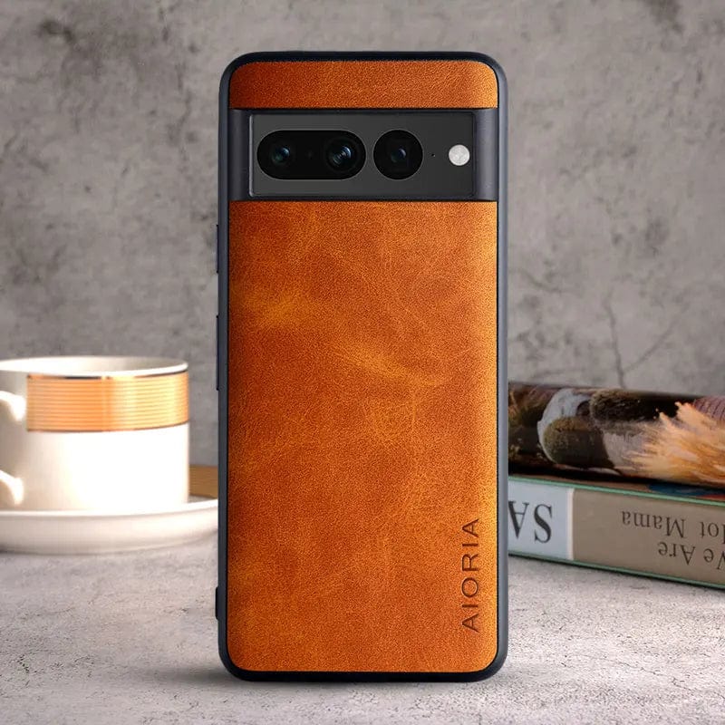 Custodie in pelle per Google Pixel 8, 7 e 6 con finitura lussuosa, TPU antiurto