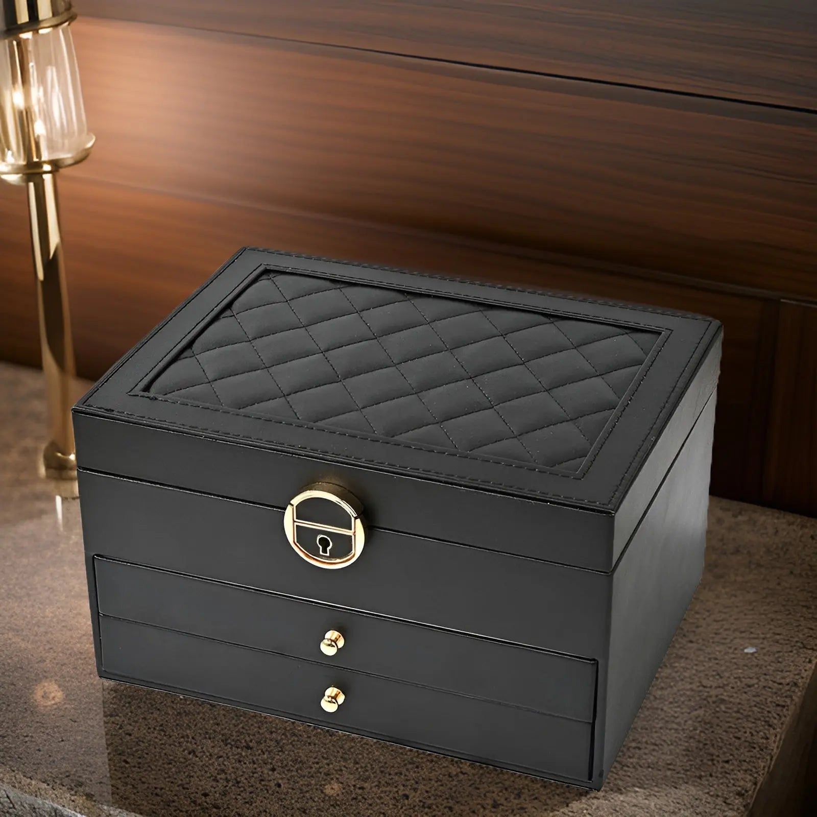 EleganceBox Caja de Joyería de Lujo de Múltiples Capas de EleganceBox Soluciones de Almacenamiento de Joyería