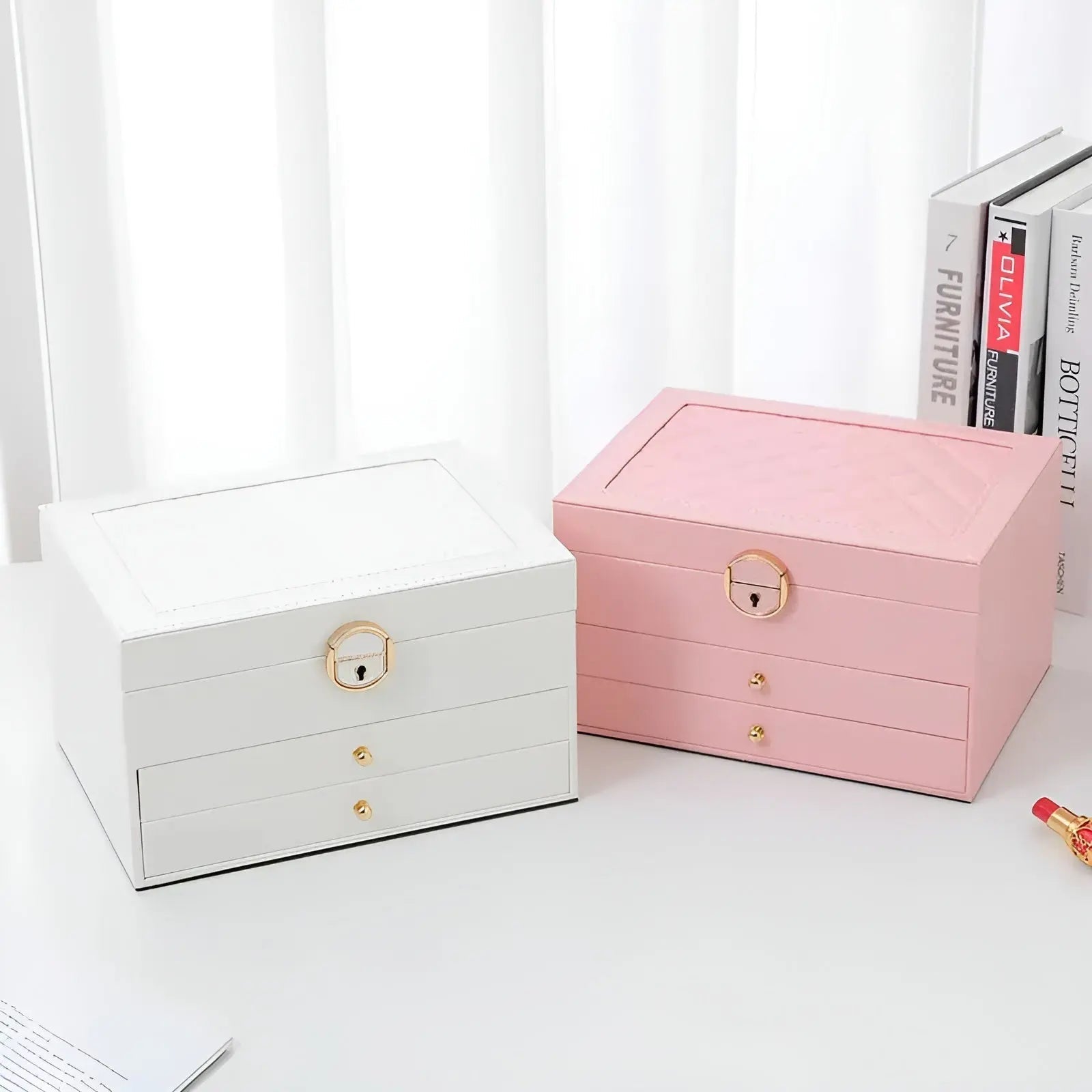 EleganceBox Caja de Joyería de Lujo de Múltiples Capas de EleganceBox Soluciones de Almacenamiento de Joyería
