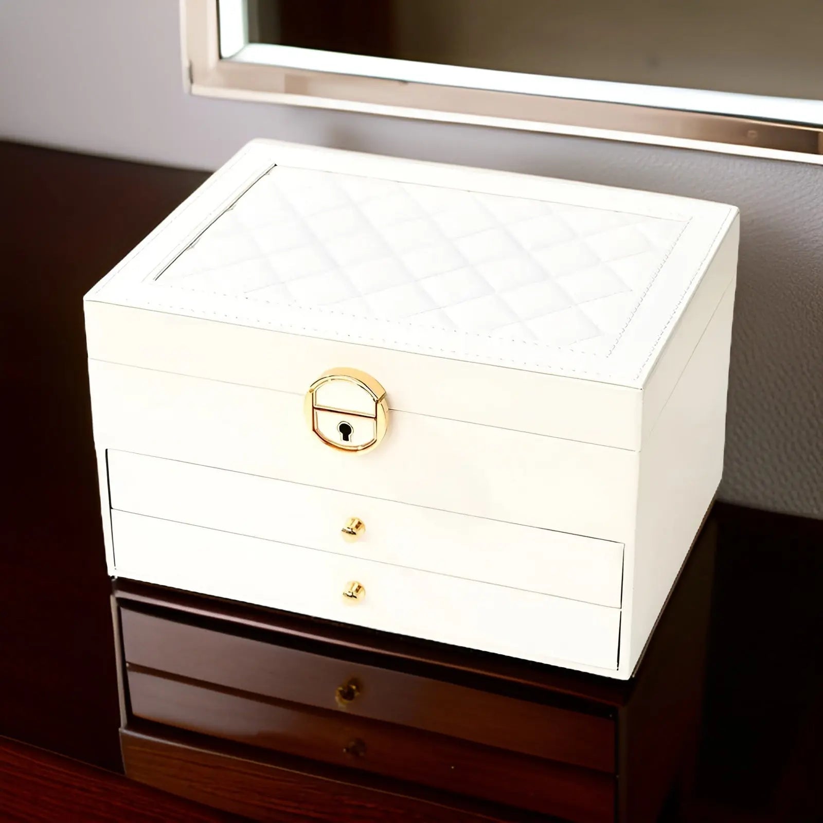 EleganceBox Caja de Joyería de Lujo de Múltiples Capas de EleganceBox Soluciones de Almacenamiento de Joyería