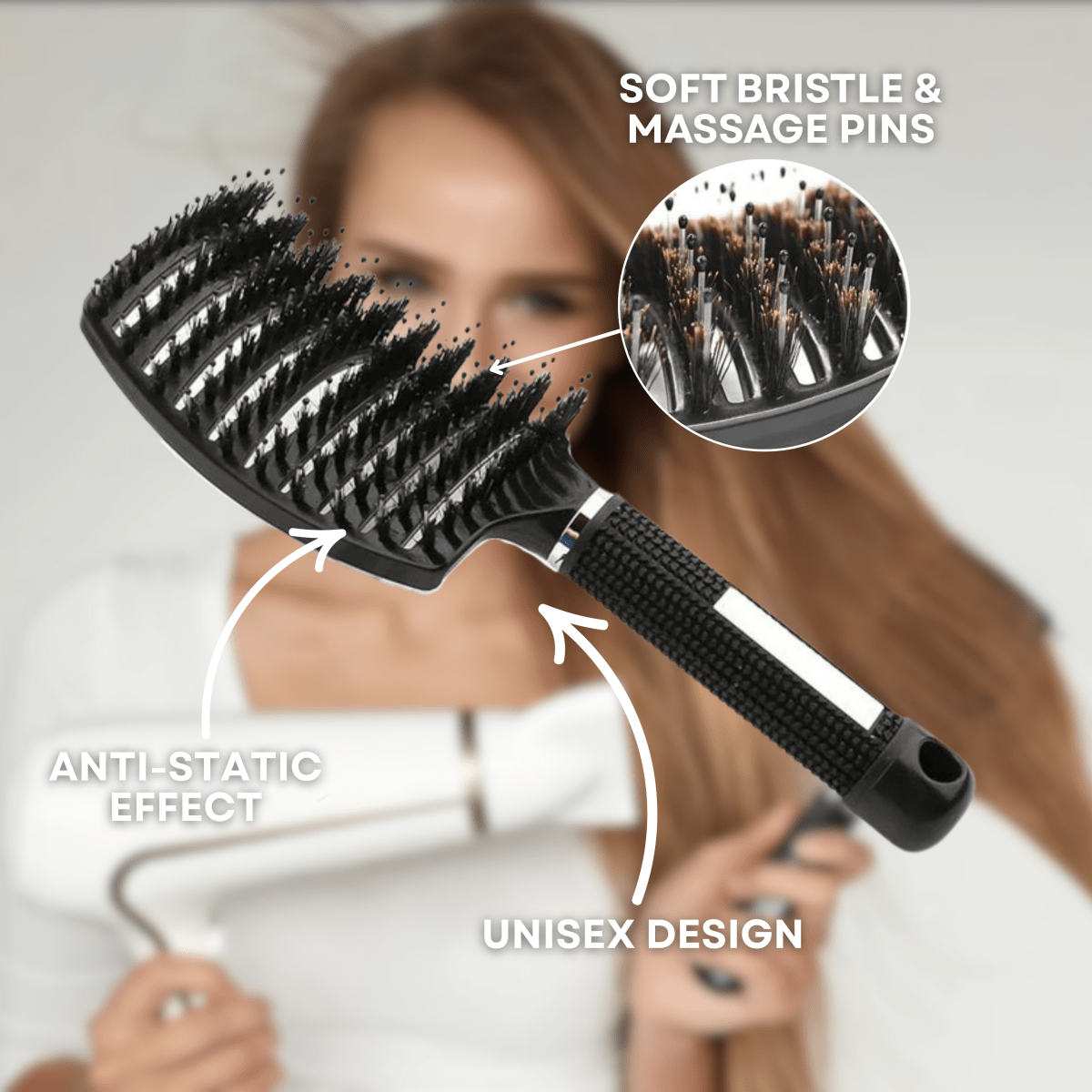Cepillo Desenredante LumenGlide para Cabello Sedoso y Suave