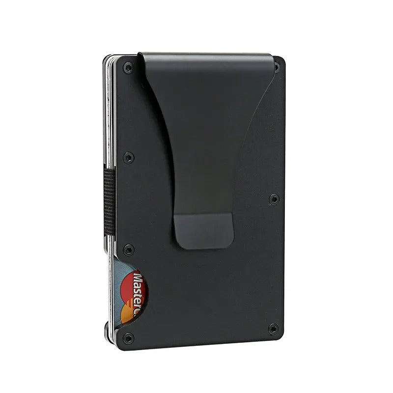 Titanium Matte Cobalt Card Holder, Slim RFID Wallet For Men And Women