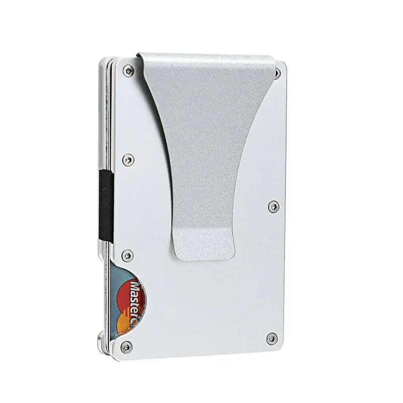 Titanium Matte Cobalt Card Holder, Slim RFID Wallet For Men And Women