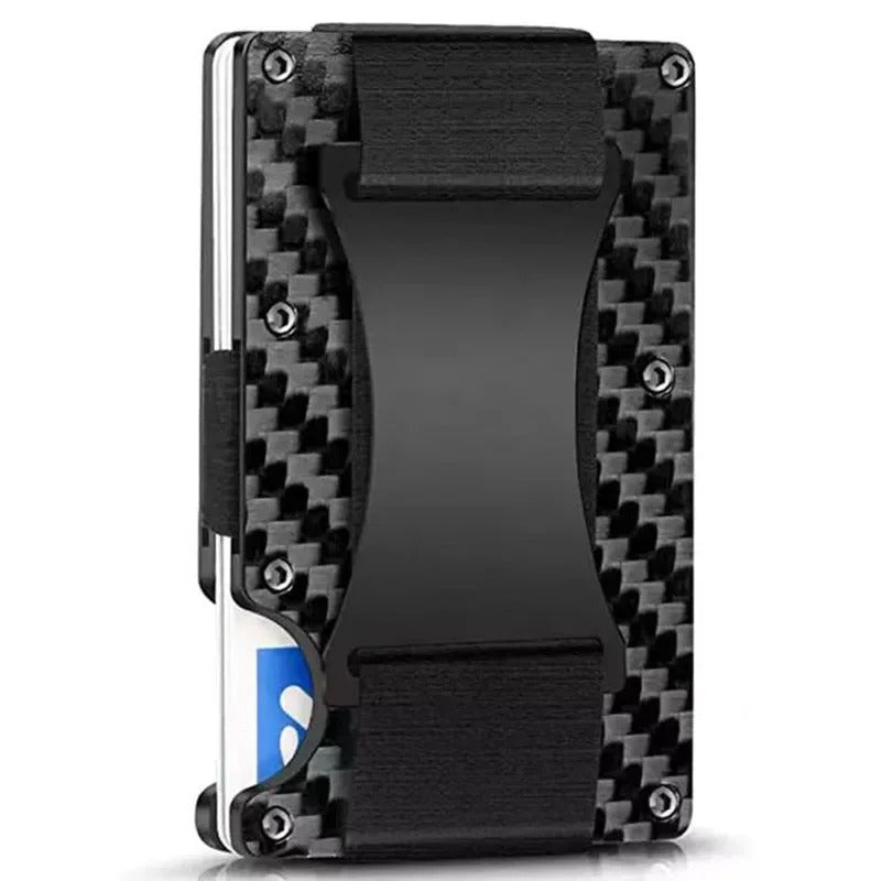 Titanium Matte Cobalt Card Holder, Slim RFID Wallet For Men And Women