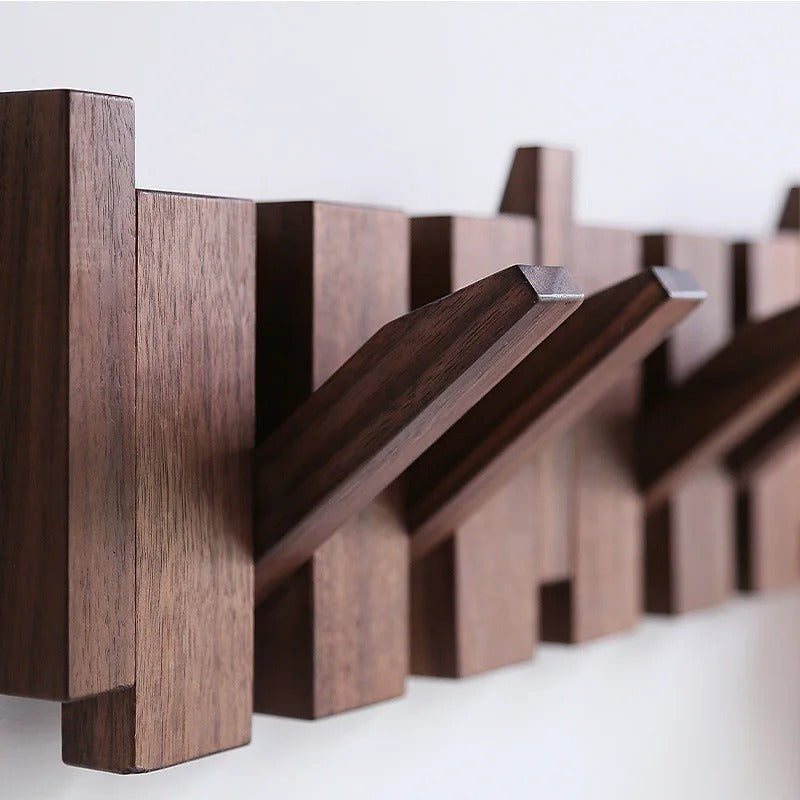 HarmonyCoat Wooden Coat Rack With Piano Motif For Stylish Wall Decor And Storage