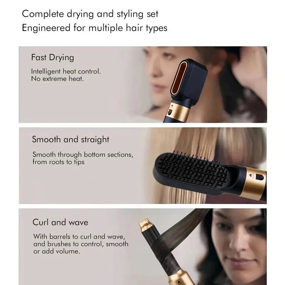 AeroNova All-In-One 1000W Hair Styler With High-Velocity Hot Air And Ionic Infrared