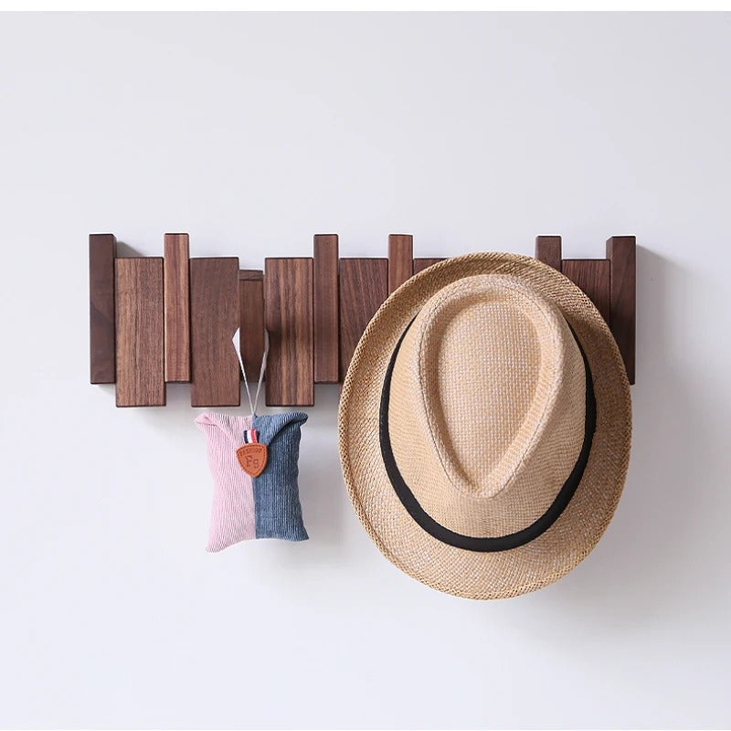 HarmonyCoat Wooden Coat Rack With Piano Motif For Stylish Wall Decor And Storage