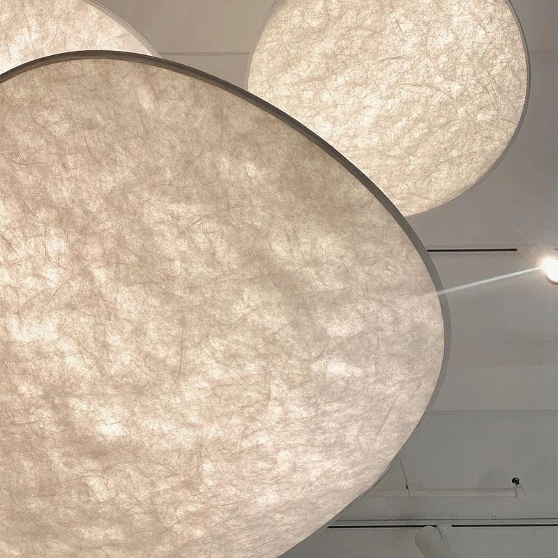 Candeeiro Suspenso Nyara Japandi em Seda para Iluminação Ambiente Aconchegante