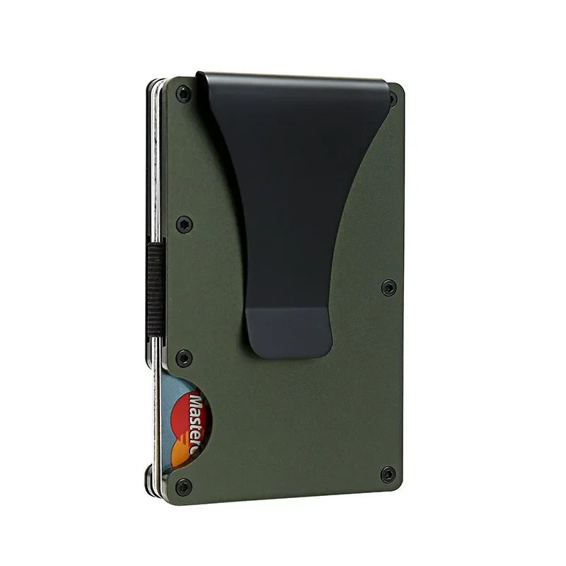 Titanium Matte Cobalt Card Holder, Slim RFID Wallet For Men And Women