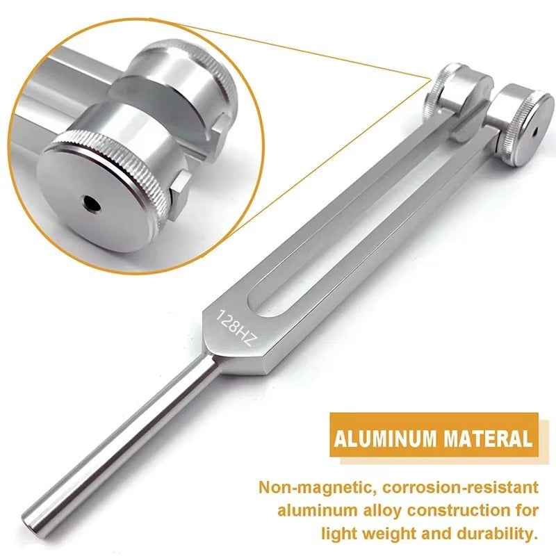 AuroraTone 128Hz Aluminum Alloy Tuning Fork With Mallet For Education And Demonstrations