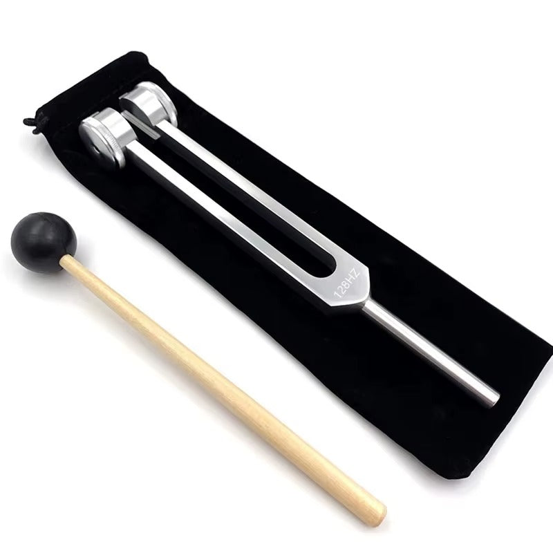 AuroraTone 128Hz Aluminum Alloy Tuning Fork With Mallet For Education And Demonstrations