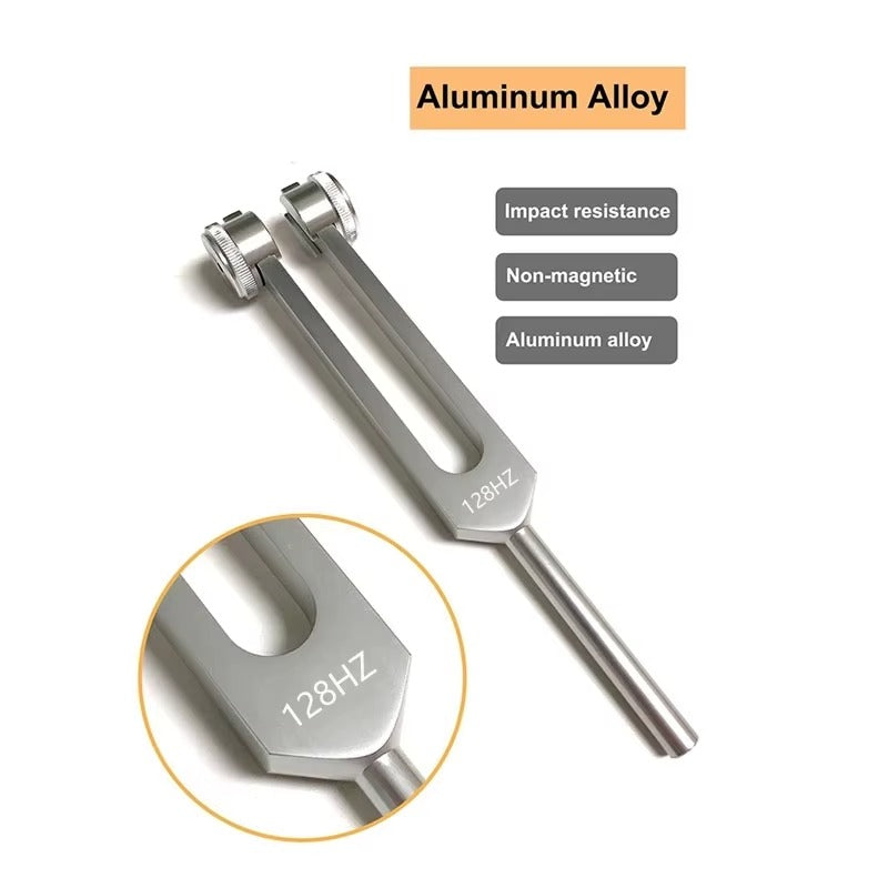 AuroraTone 128Hz Aluminum Alloy Tuning Fork With Mallet For Education And Demonstrations