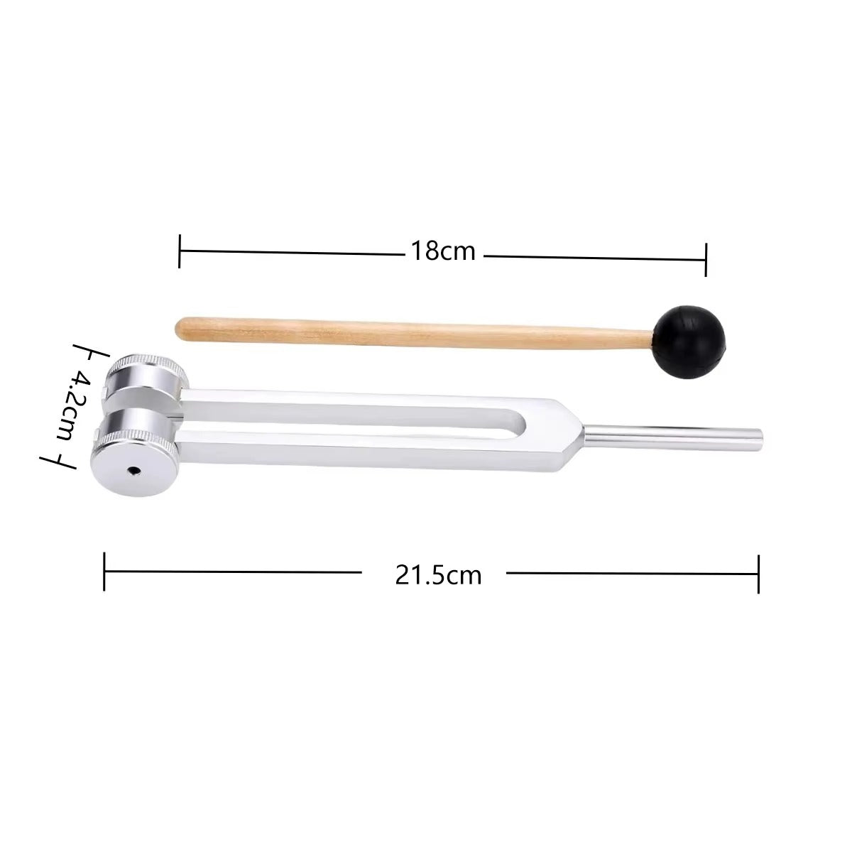 AuroraTone 128Hz Aluminum Alloy Tuning Fork With Mallet For Education And Demonstrations