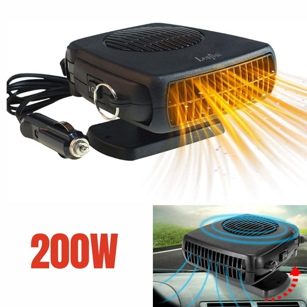 TurboHeat 12V Ceramic Car Heater, 150W Or 300W, Portable Defroster And Warmer