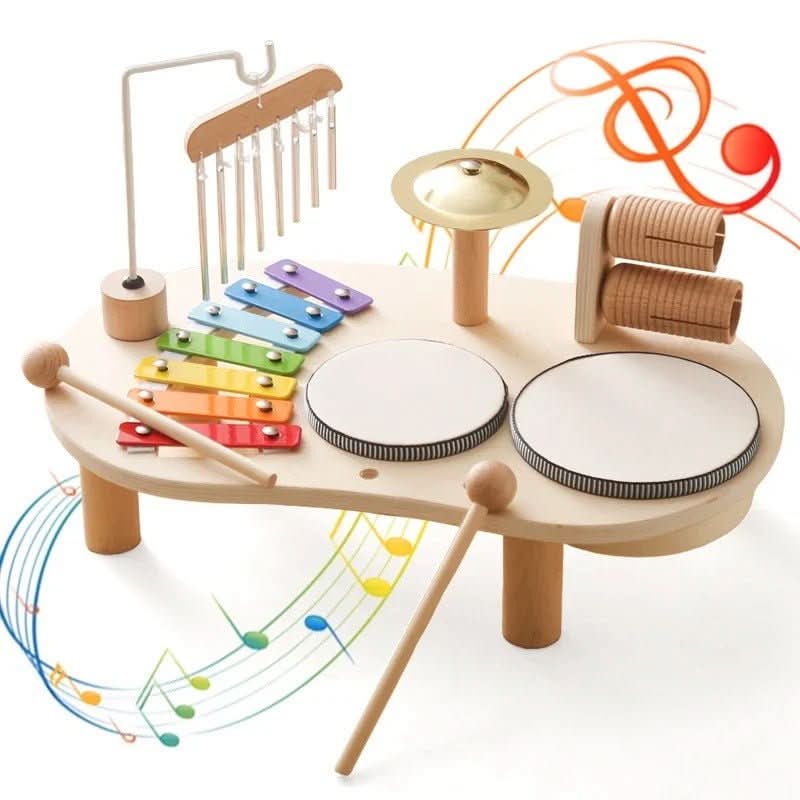 Kit de instrumentos de madera Sunrise para la exploración y el juego musical temprano