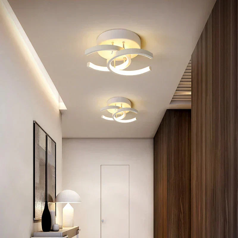 Astra Minimalist Black And White LED Ceiling Light