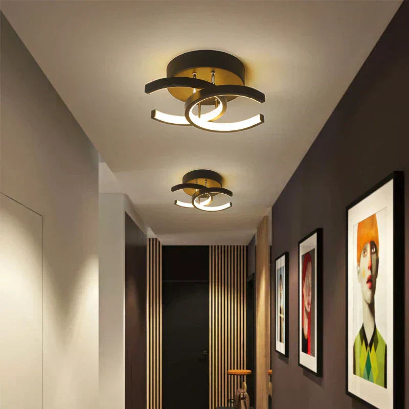 Astra Minimalist Black And White LED Ceiling Light
