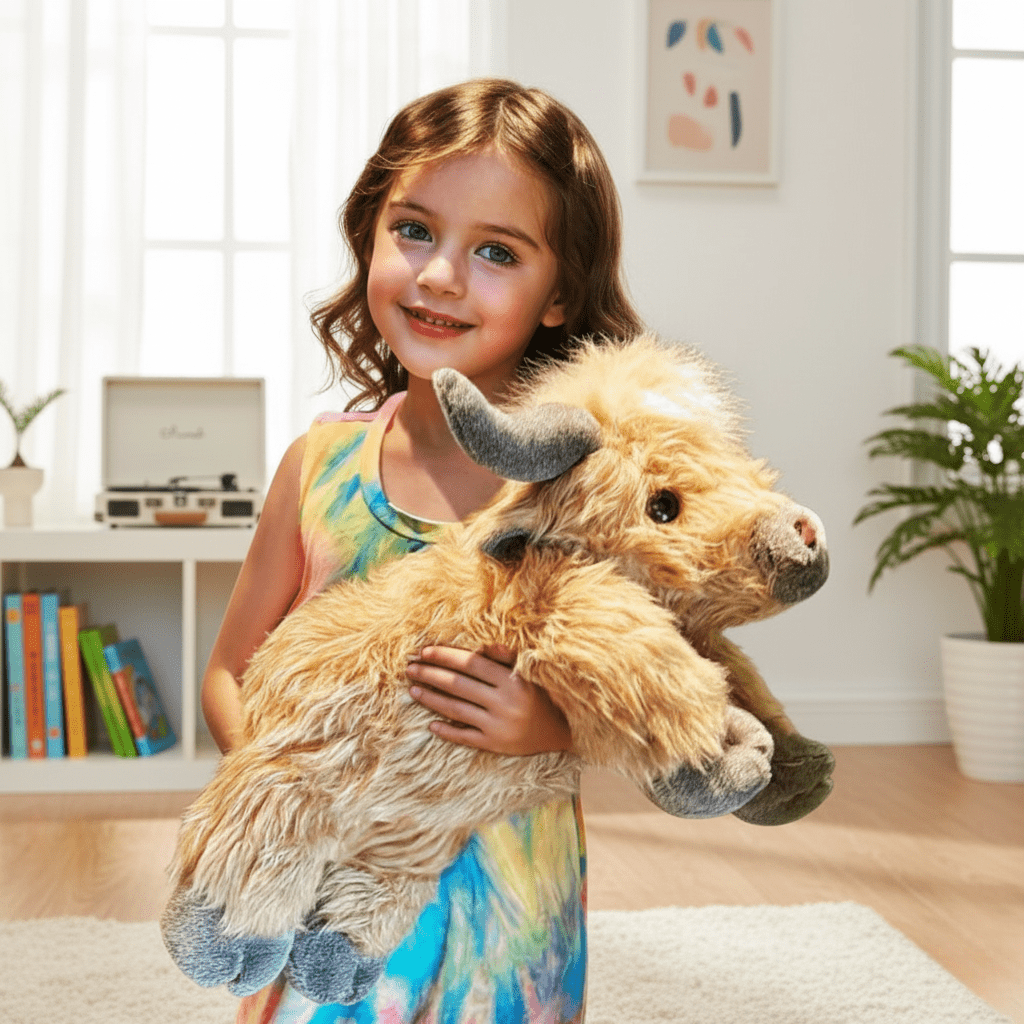 Moolette Edition Meadowview Plush Highland Cow Cozy Farm Buddy For Kids