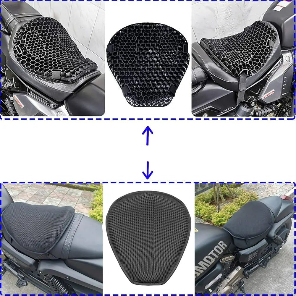 HoneyRide méhsejt szerkezetű ütéscsillapító üléspárna a motoros kényelméért minden utazás során