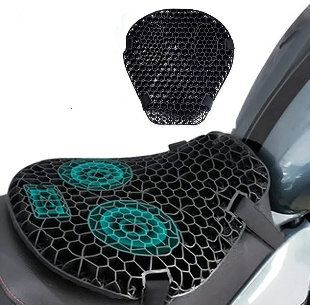HoneyRide méhsejt szerkezetű ütéscsillapító üléspárna a motoros kényelméért minden utazás során