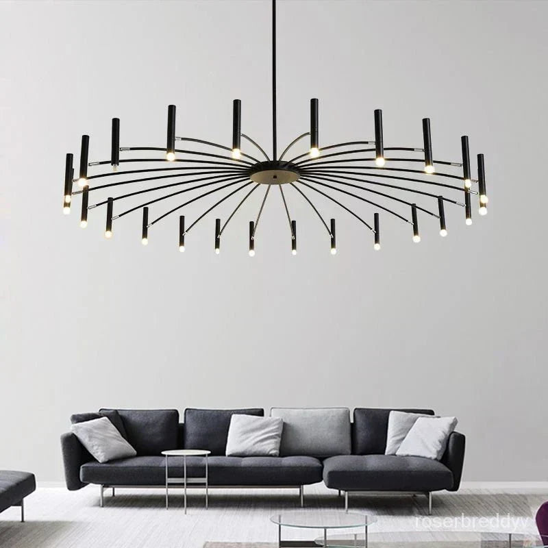 Astra Mid-Century Modern LED-krona med justerbara lampor för matsal