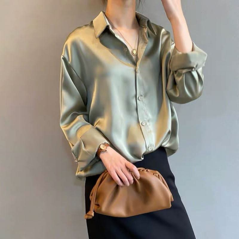 Blusa de Seda Aurora para Mujer que Irradia Elegancia y Lujo Atemporales
