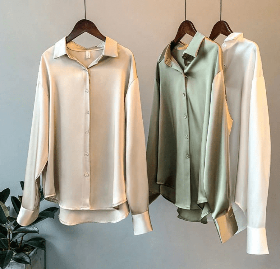 Blusa de Seda Aurora para Mujer que Irradia Elegancia y Lujo Atemporales