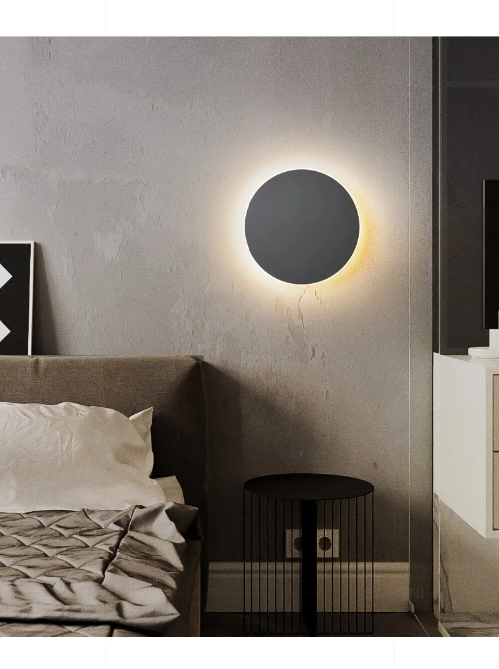 Applique murale LED circulaire dégageant une élégance moderne pour les maisons contemporaines