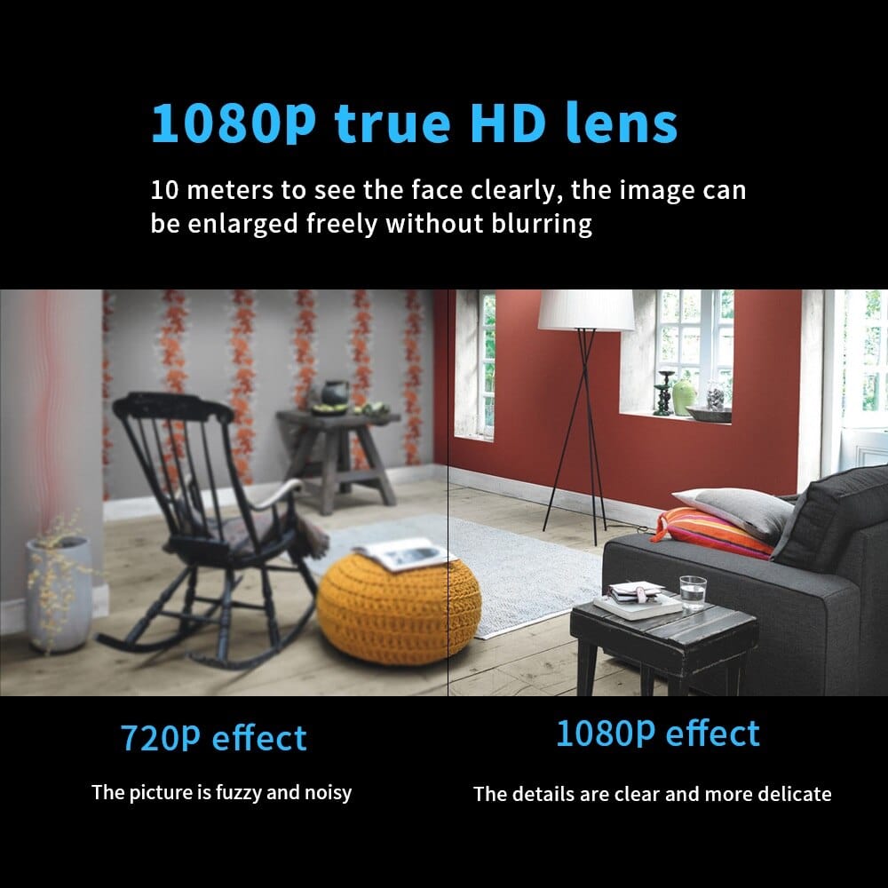 LumaView Mini Cam Wireless 1080p HD Night Vision For Home And Office Surveillance