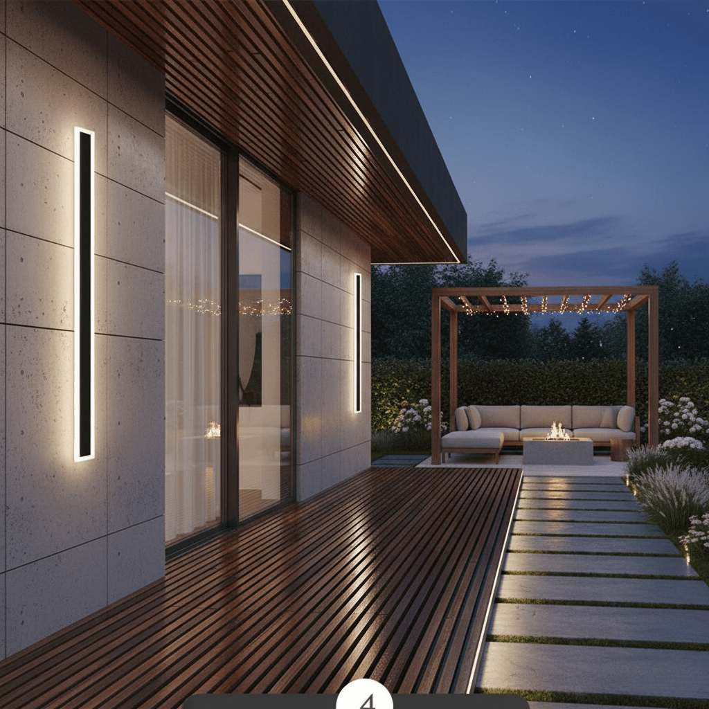 LumaNook Sleek Exterior Wall Light for Gardens and Balconies