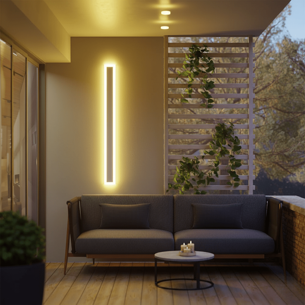 LumaNook Sleek Exterior Wall Light for Gardens and Balconies