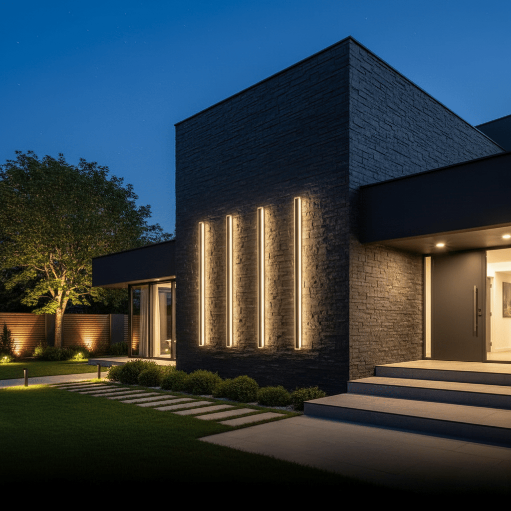 LumaNook Sleek Exterior Wall Light for Gardens and Balconies