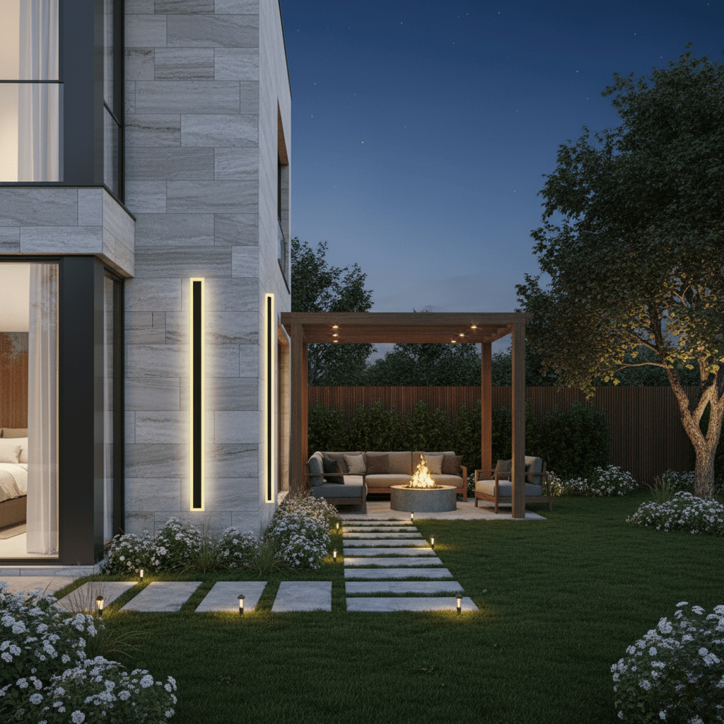 LumaNook Sleek Exterior Wall Light for Gardens and Balconies