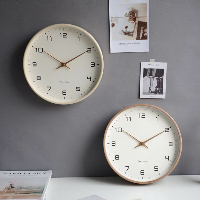 Reloj de madera Solwood silencioso con diseño nórdico clásico para hogares modernos