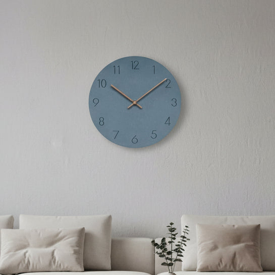 Reloj de Pared Silencioso Aurora con Acabado en Vetado Natural de Madera para Interiores Modernos