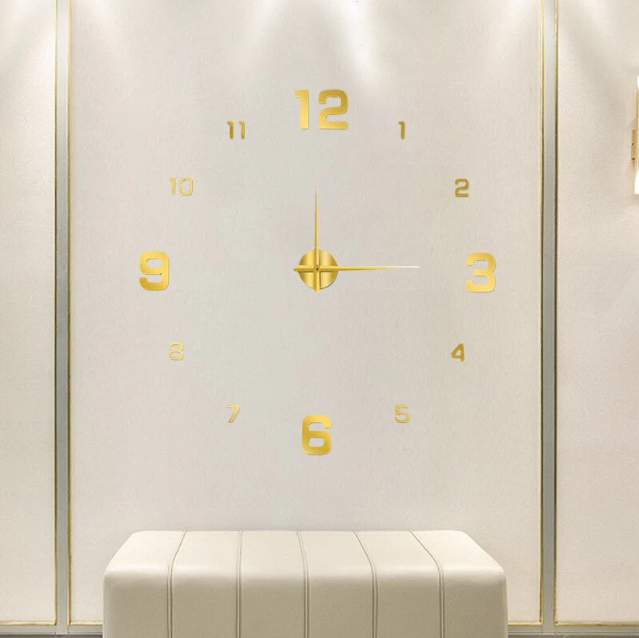 Sleek Modern Wall Clock With 3D Numerals That Float