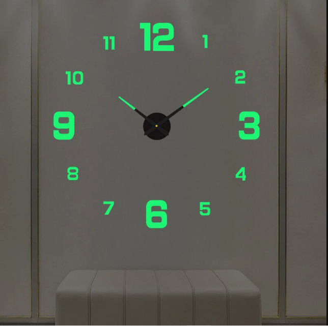Sleek Modern Wall Clock With 3D Numerals That Float