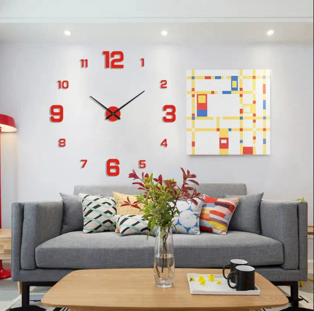 Sleek Modern Wall Clock With 3D Numerals That Float