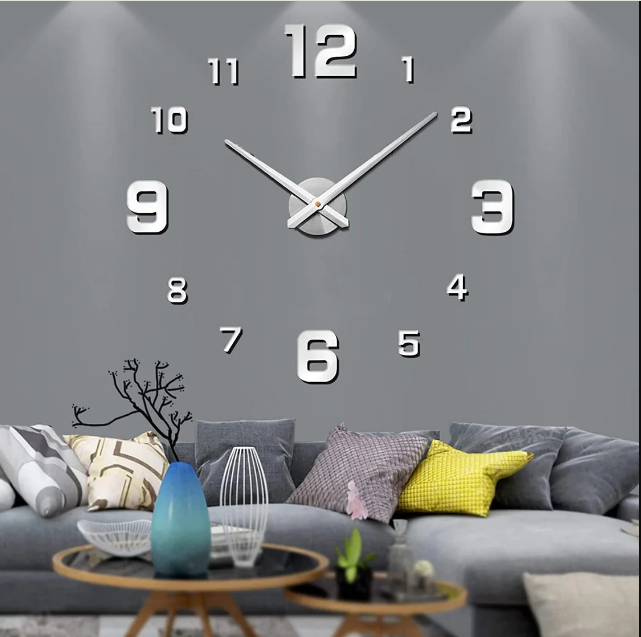 Sleek Modern Wall Clock With 3D Numerals That Float