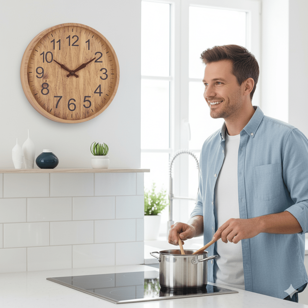 Wooden Clock With Quiet Minimalist Design for Calm Home Decor Lovers